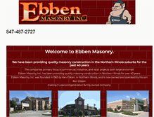 Tablet Screenshot of ebbenmasonry.com